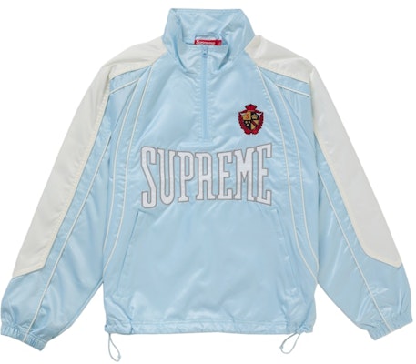 シュプリーム サテンパイピングプルオーバー ライトブルー Buy シュプリーム サテンパイピングプルオーバー ライトブルー