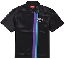 Supreme Satin Zip Up S/S Work Shirt 'Black' Supreme Satin Zip Up S/S Work Shirt 'Black'