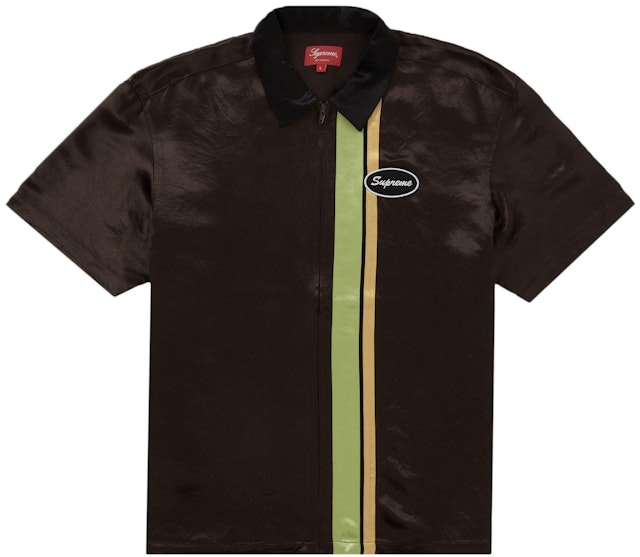supreme-satin-zip-up-s-s-work-shirt-brown