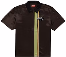 Supreme Satin Zip Up S/S Work Shirt 'Brown' Supreme Satin Zip Up S/S Work Shirt 'Brown'