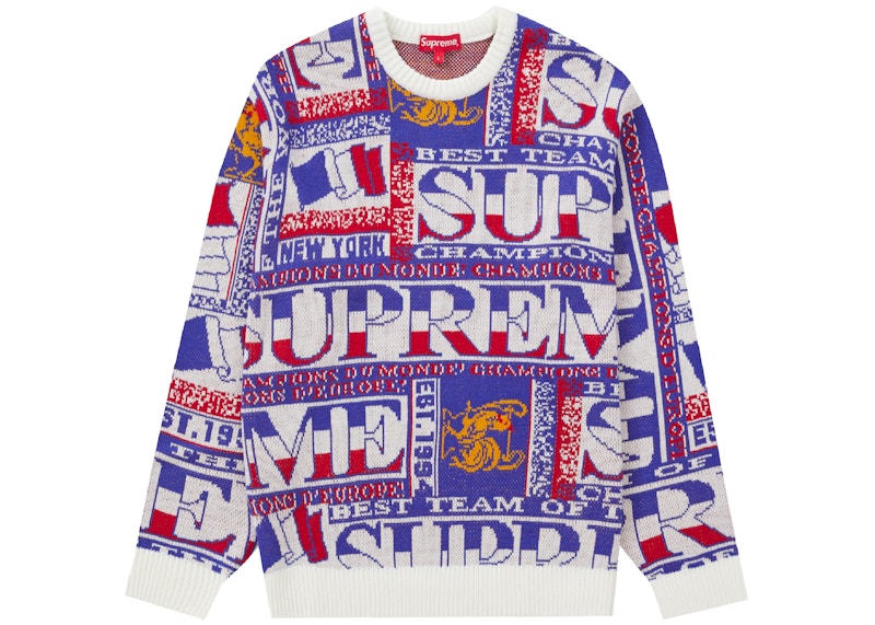 Supreme Scarf Sweater White