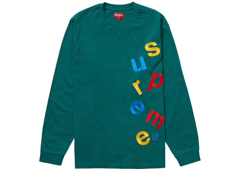 Buy Supreme Scatter Logo Baju Lengan Panjang Hijau Gelap