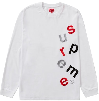 Supreme Scatter Logo L/S Top White Buy Supreme Scatter Logo L/S Top White