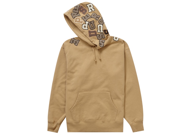 Supreme Scattered Appliqué Hooded Sweatshirt Dark Tan