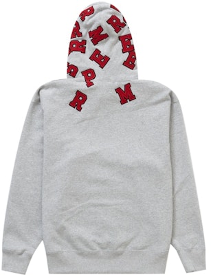 Sweater Hoodie Supreme Scattered Appliqué Abu-abu Heather Order Sweater Hoodie Supreme Scattered Appliqué Abu-abu Heather