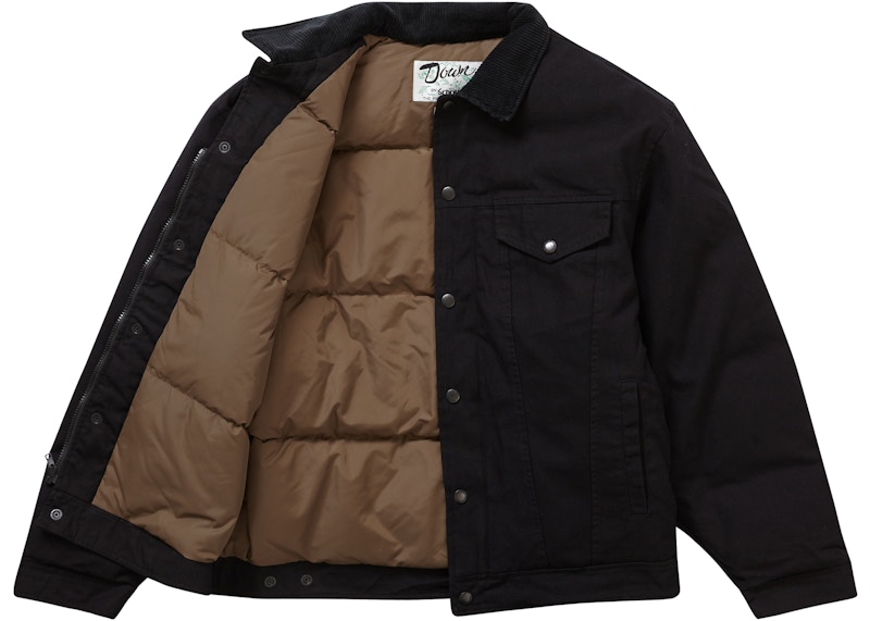 Order 至尊Schott黑色帆布羽绒卡车夹克