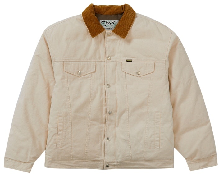 supreme-schott-canvas-down-trucker-jacket-natural