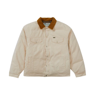 Supreme Schott Canvas Down Trucker Jacket Natural