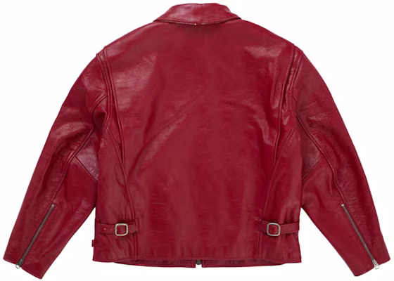 Supreme Schott 仿舊紅色皮革外套 Lookbook Supreme Schott 仿舊紅色皮革外套