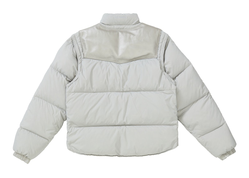 Lookbook 슈프림 숏 패딩 베스트 (실버)
