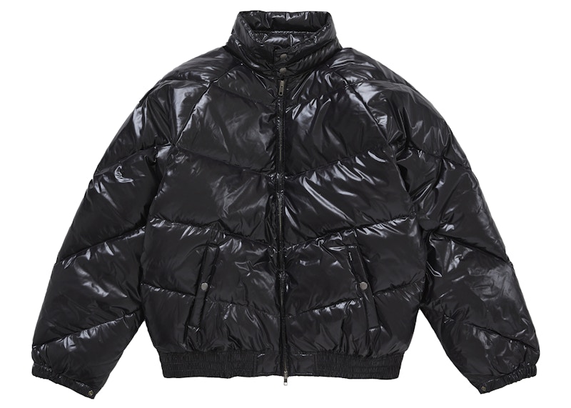 Supreme Schott Glossy Lightweight Down Puffer Jacket Black