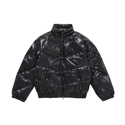 Supreme Schott Glossy Lightweight Down Puffer Jacket Black