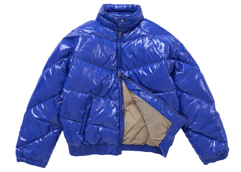 Supreme Schott Glossy Lightweight Down Puffer Jacket Royal 圖 2