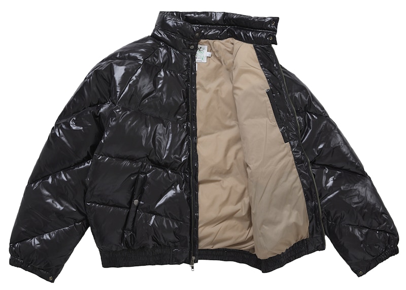 Supreme Schott Glossy Lightweight Down Puffer Jacket Black 圖 3