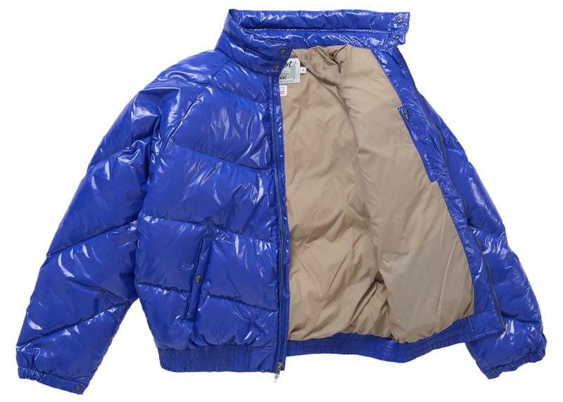 Supreme Schott Glossy Lightweight Down Puffer Jacket Royal 圖 3