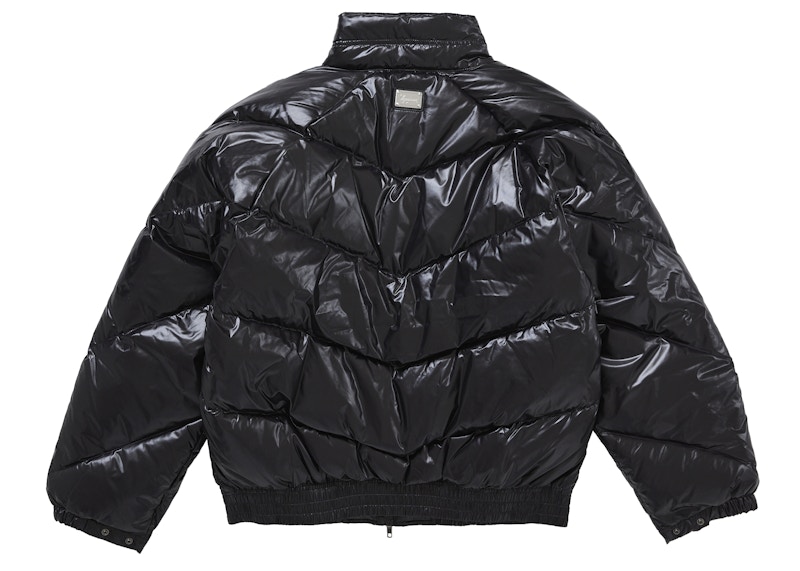 Supreme Schott Glossy Lightweight Down Puffer Jacket Black 圖 4