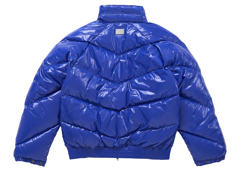 Supreme Schott Glossy Lightweight Down Puffer Jacket Royal 圖 4