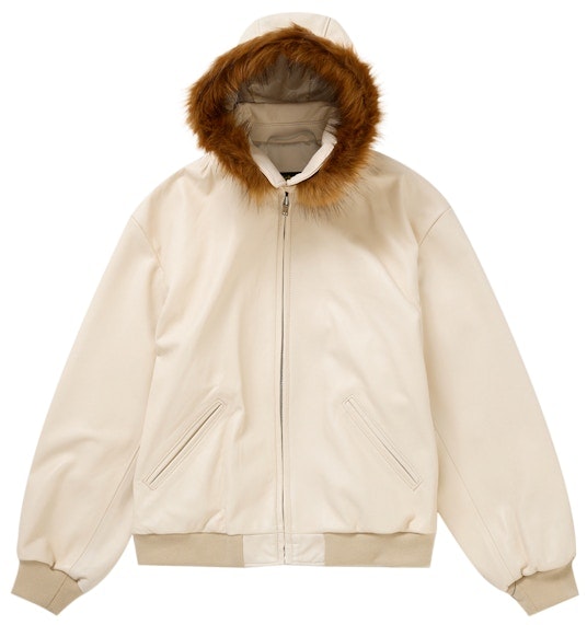 supreme-schott-hooded-leather-bomber-jacket-stone