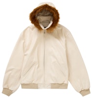 Supreme Schott Hooded Leather Bomber Jacket Stone Supreme Schott Hooded Leather Bomber Jacket Stone
