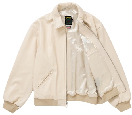 Supreme Schott 连帽皮革飞行夹克 石色 Lookbook Supreme Schott 连帽皮革飞行夹克 石色