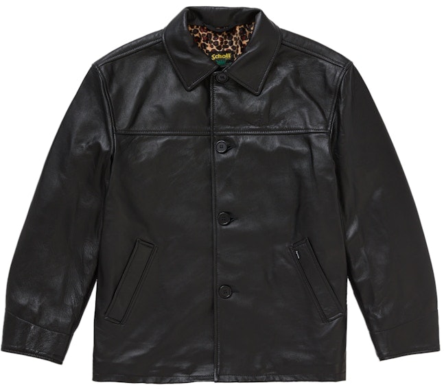 supreme-schott-leather-car-coat-ss-25-black
