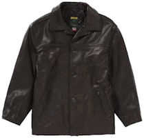 Supreme Schott Leather Car Coat Black Supreme Schott Leather Car Coat Black
