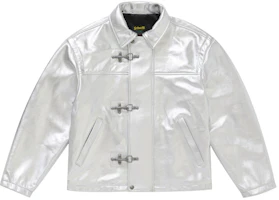 Supreme Schott Leather Clip Jacket Silver Supreme Schott Leather Clip Jacket Silver