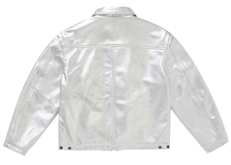 Lookbook Supreme Schott 银色皮革夹克