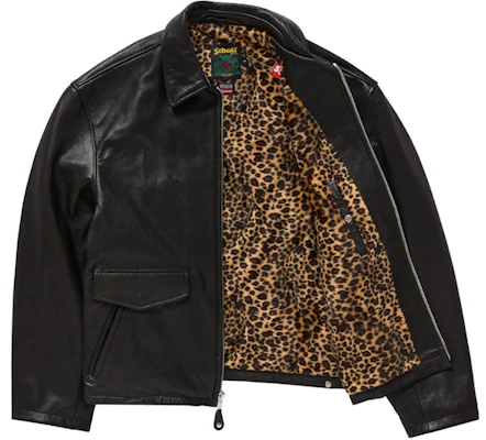 Supreme Schott Leather Racer Jacket (FW24) Black Order Supreme Schott Leather Racer Jacket (FW24) Black