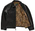 Order Supreme Schott Leather Racer Jacket (FW24) Black