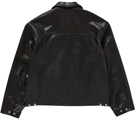 Supreme Schott Leather Racer Jacket (FW24) Black Lookbook Supreme Schott Leather Racer Jacket (FW24) Black