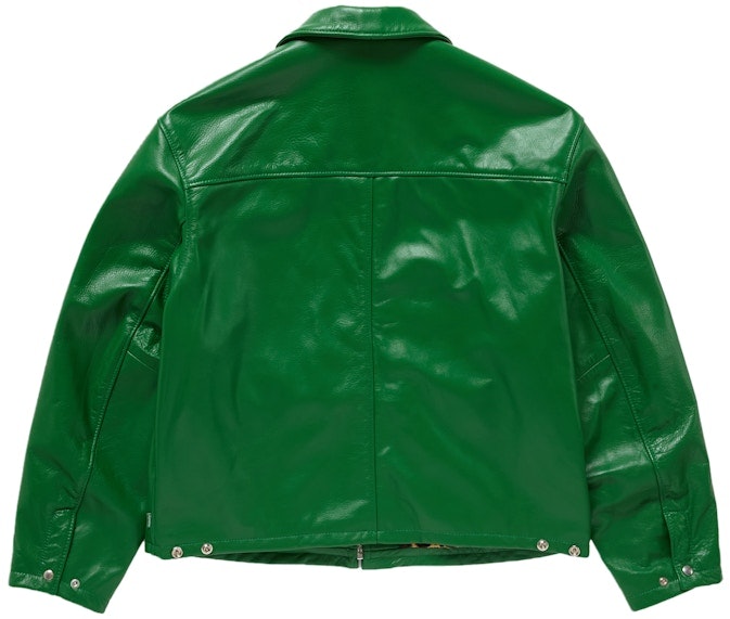 supreme-schott-leather-racer-jacket-fw-24-green