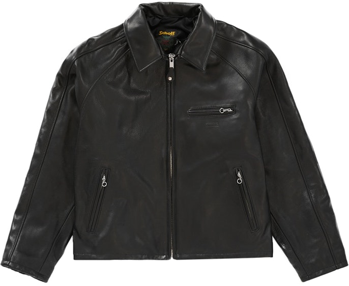 supreme-schott-leather-racer-jacket-black