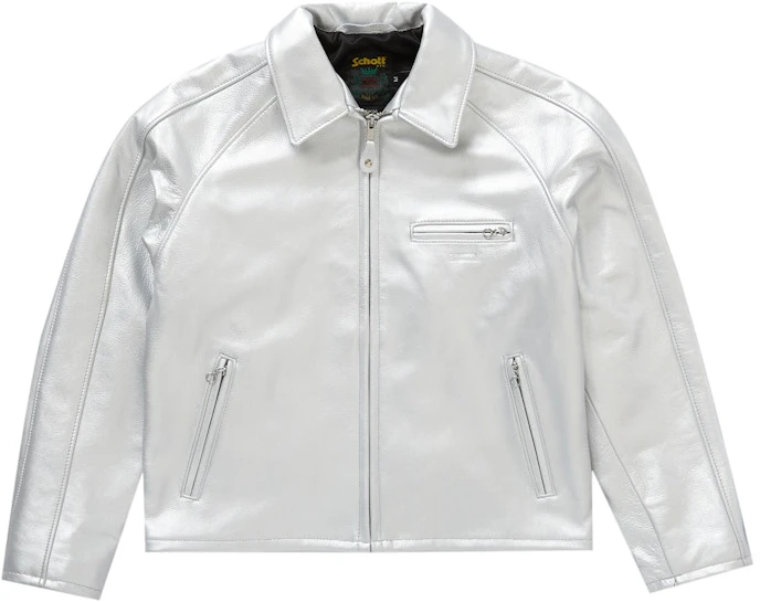 supreme-schott-leather-racer-jacket-silver