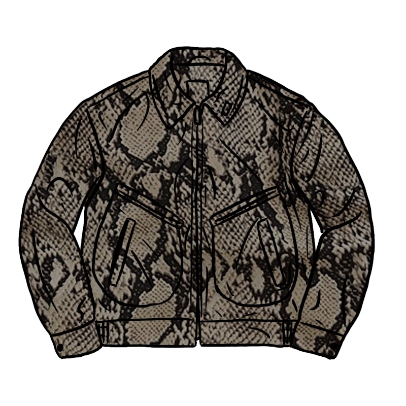 Supreme Schott Leather Work Jacket (SS21) Snakeskin