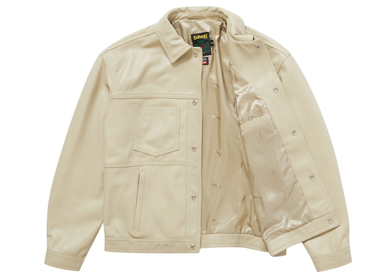 Supreme Schott Leather Work Jacket Tan 圖 2