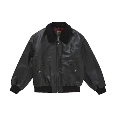 Supreme Schott Shearling Bomber Jacket (SS26) Black