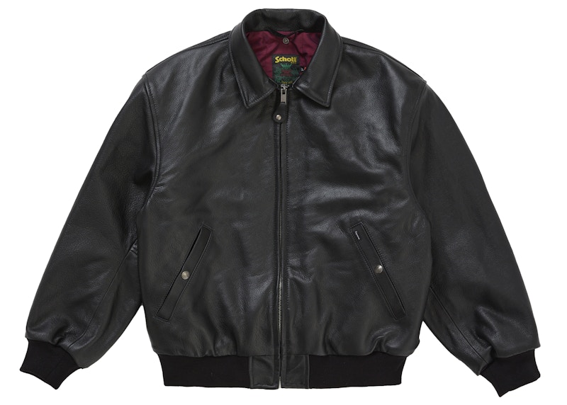 Supreme Schott Shearling Bomber Jacket (SS26) Black 圖 2