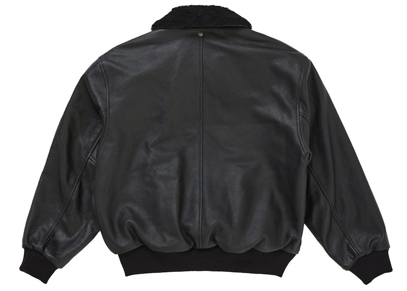 Supreme Schott Shearling Bomber Jacket (SS26) Black 圖 4