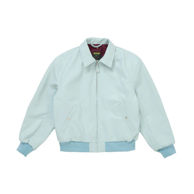 Supreme Schott Shearling Bomber Jacket (SS26) Light Blue