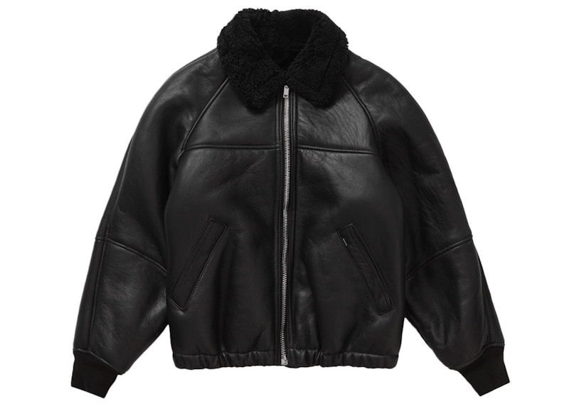 Supreme Schott Shearling Bomber Jacket Black