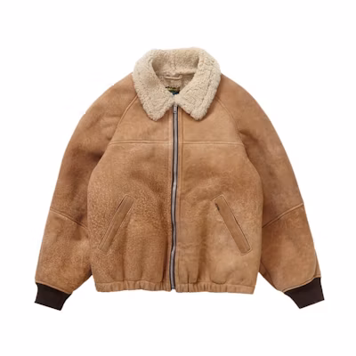 Supreme Schott Shearling Bomber Jacket Brown