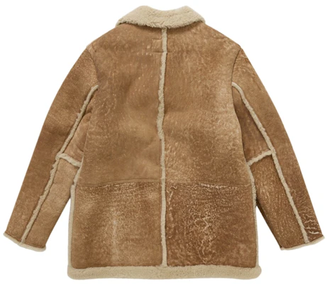 Supreme Schott Shearling Coat Tan Jaket Bulu Perangai Tan Lookbook Supreme Schott Shearling Coat Tan Jaket Bulu Perangai Tan