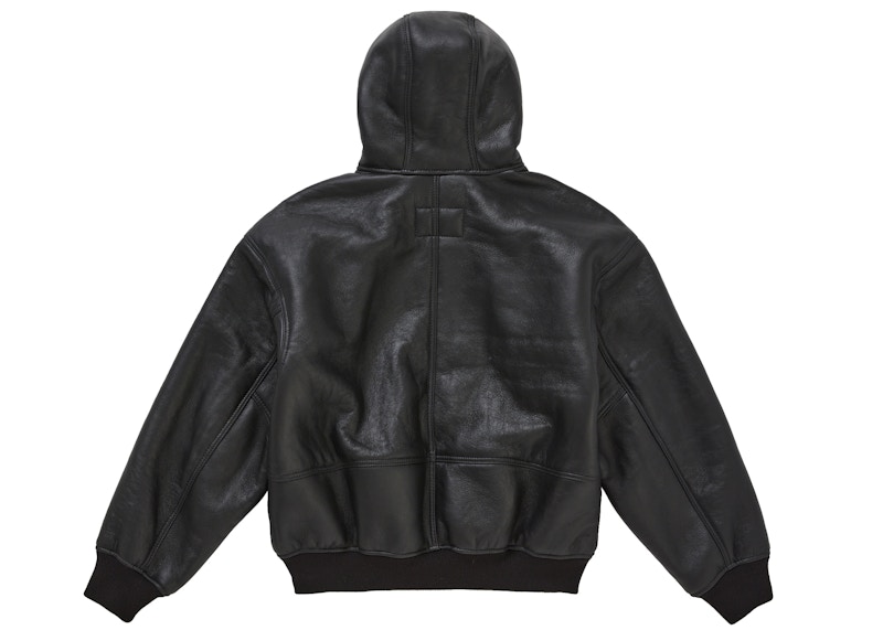 Lookbook Supreme Schott 仔羊毛連帽工裝外套 黑色