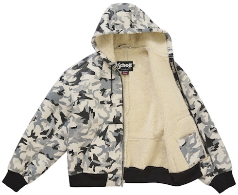 Supreme Schott 雪地迷彩羊毛連帽工作外套 Order Supreme Schott 雪地迷彩羊毛連帽工作外套