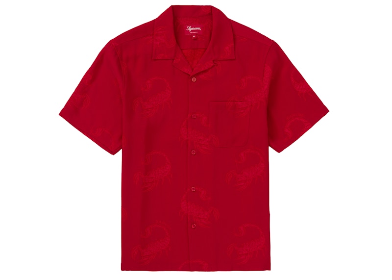 Buy Supreme Scorpion Jacquard S/S Shirt Red
