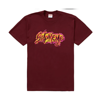 Supreme Scratch Tee Burgundy