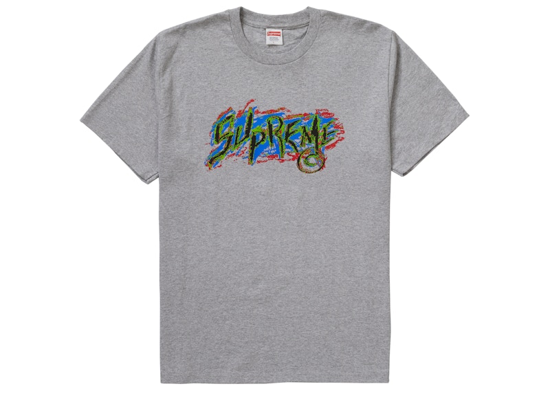 Buy Supreme 灰色刮痕T恤