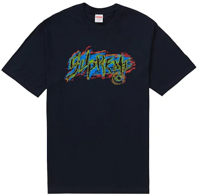 Supreme 經典刮痕標誌海軍藍T恤 Buy Supreme 經典刮痕標誌海軍藍T恤