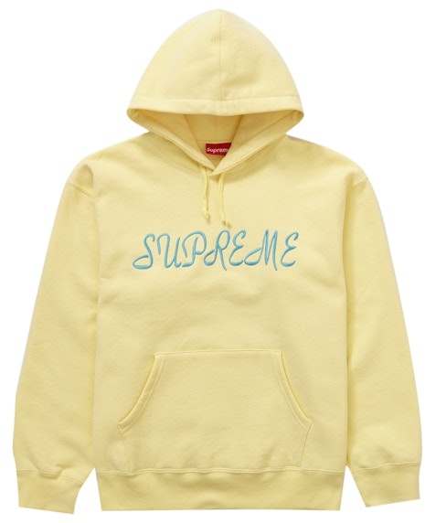 supreme-script-hooded-sweatshirt-light-yellow